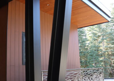 Steel beam erection by Johnson Iron in Lake Tahoe, CA