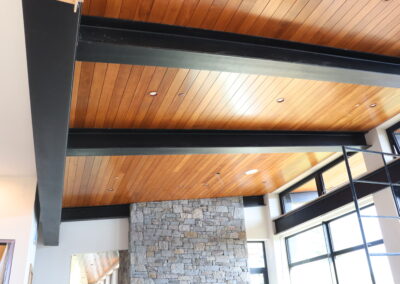 Structural steel beams for mountain home project in Lake Tahoe by Johnson Iron
