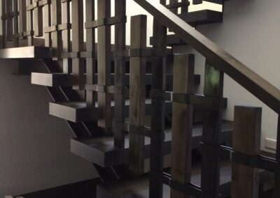 Steel staircase in Lake Tahoe by Johnson Iron