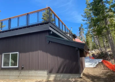 Chevron pattern steel railing by Johnson Iron in Truckee and Lake Tahoe