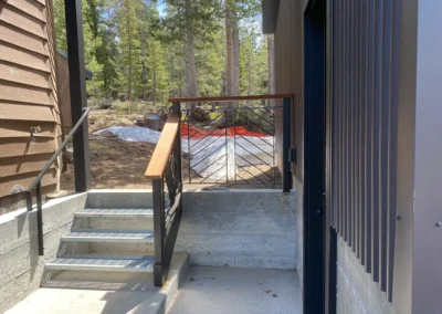 Chevron pattern steel railing by Johnson Iron in Truckee and Lake Tahoe