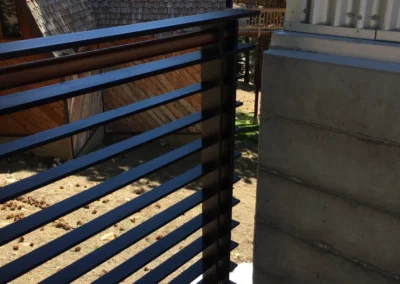 Custom steel railing by Johnson Iron in Truckee, CA 2018