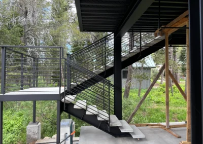 Custom steel railing project in Truckee and Lake Tahoe by Johnson Iron