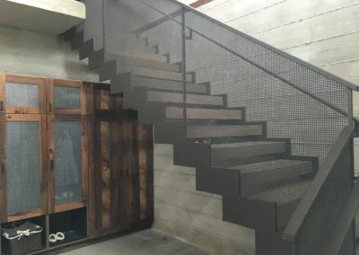 Custom steel staircase in Lake Tahoe by Johnson Iron
