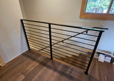 Custom steel staircase and railing in Lake Tahoe, CA by Johnson Iron